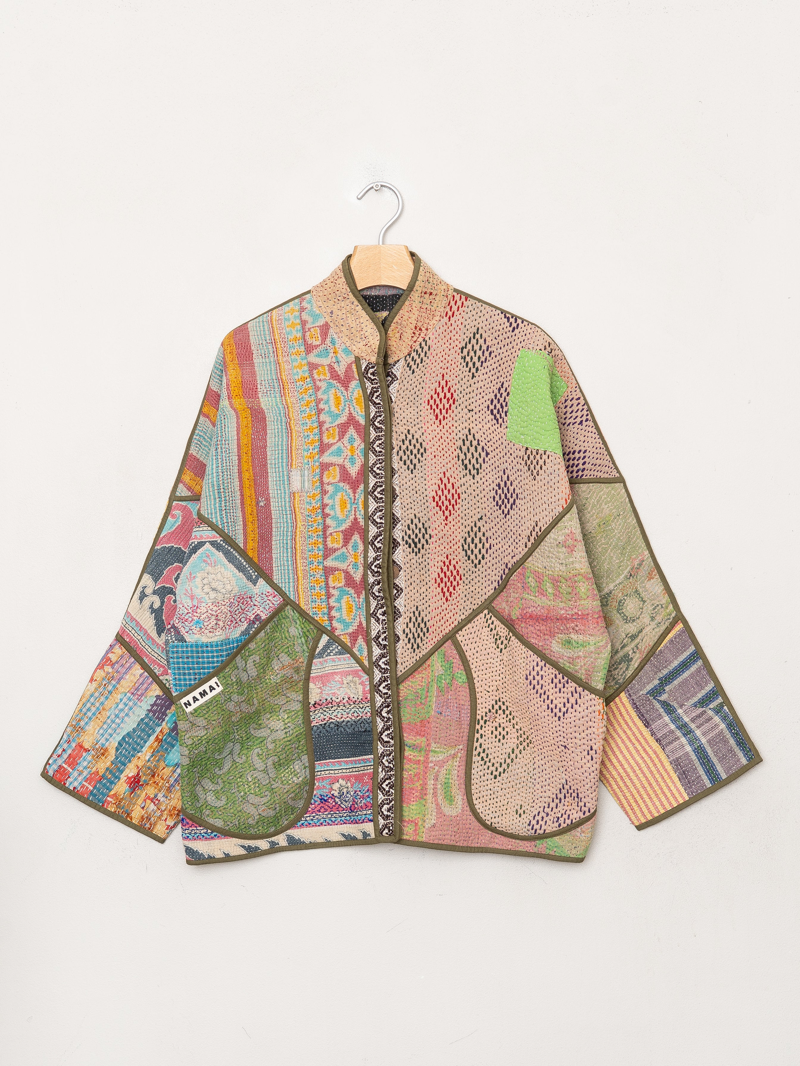 The Ladhiya Quilted Patchwork Kantha Jacket