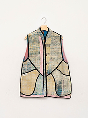 The Ladhiya Quilted Patchwork Kantha Vest