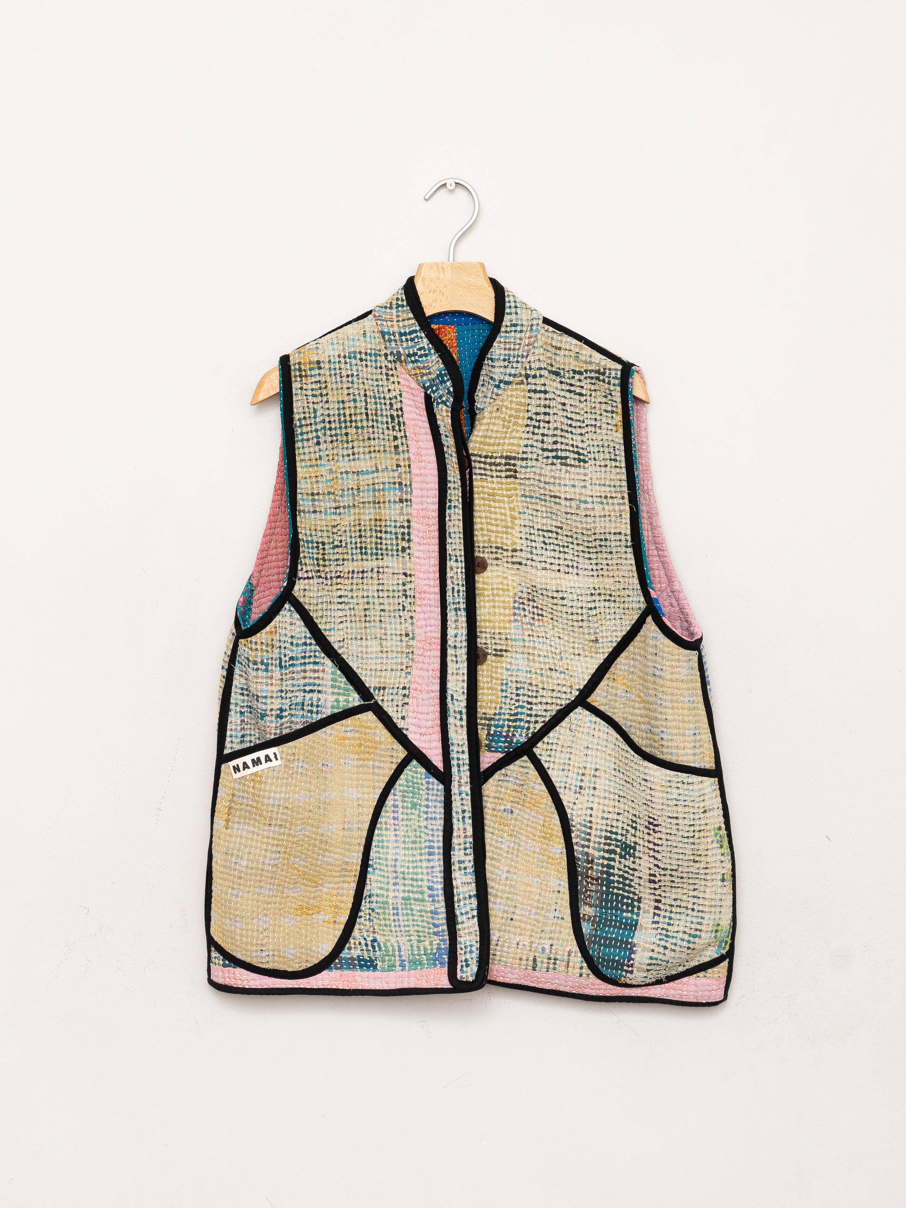 The Ladhiya Quilted Patchwork Kantha Vest