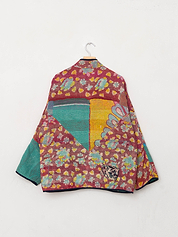 The Ladhiya Quilted Patchwork Kantha Jacket