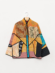 The Ladhiya Quilted Patchwork Kantha Jacket