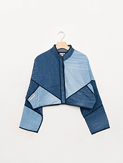 The Kaira Cropped Denim Jacket - Medium