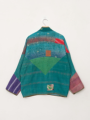 The Ladhiya Quilted Patchwork Kantha Jacket