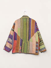 The Ladhiya Quilted Patchwork Kantha Jacket