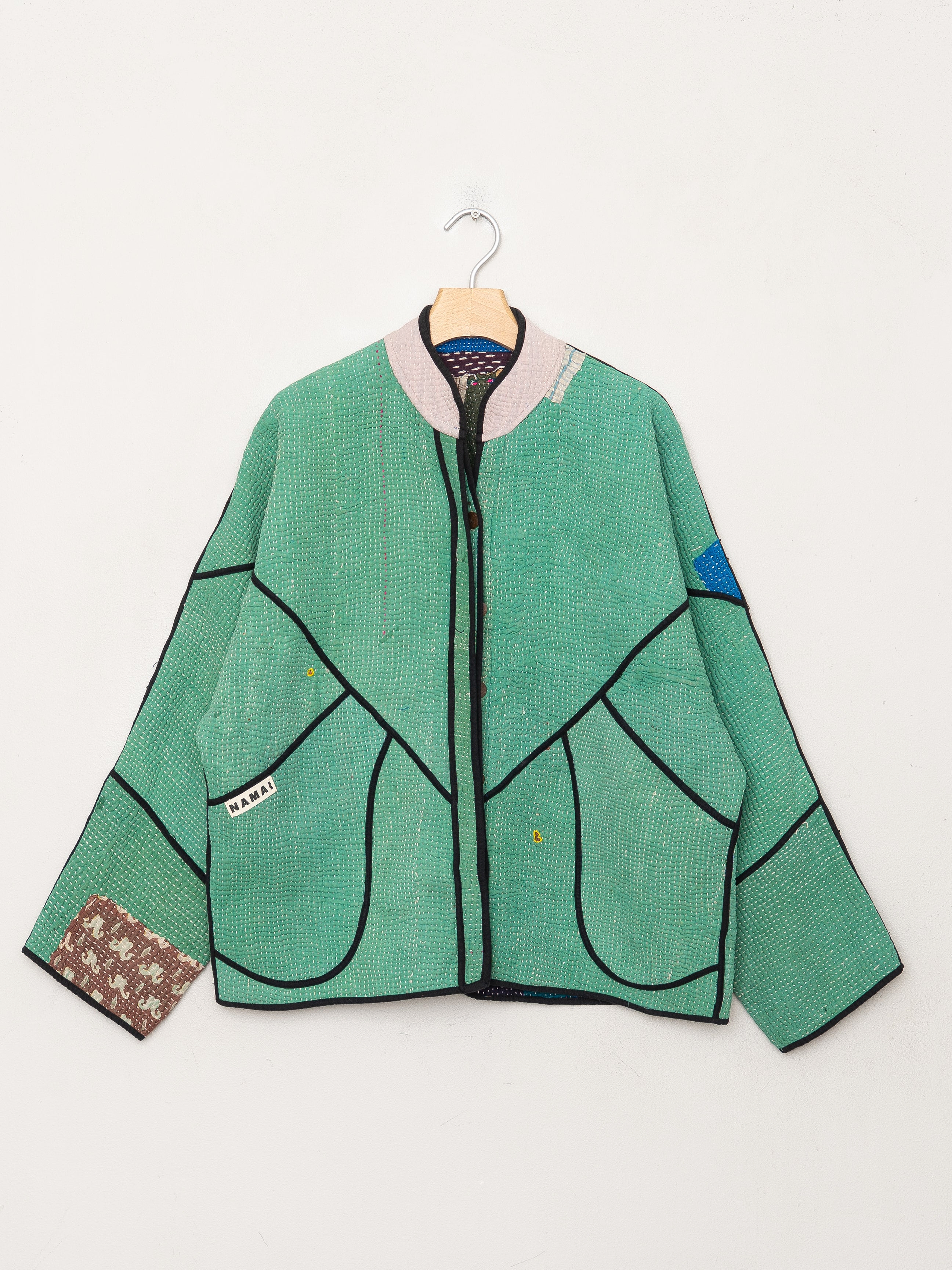 The Ladhiya Quilted Patchwork Kantha Jacket