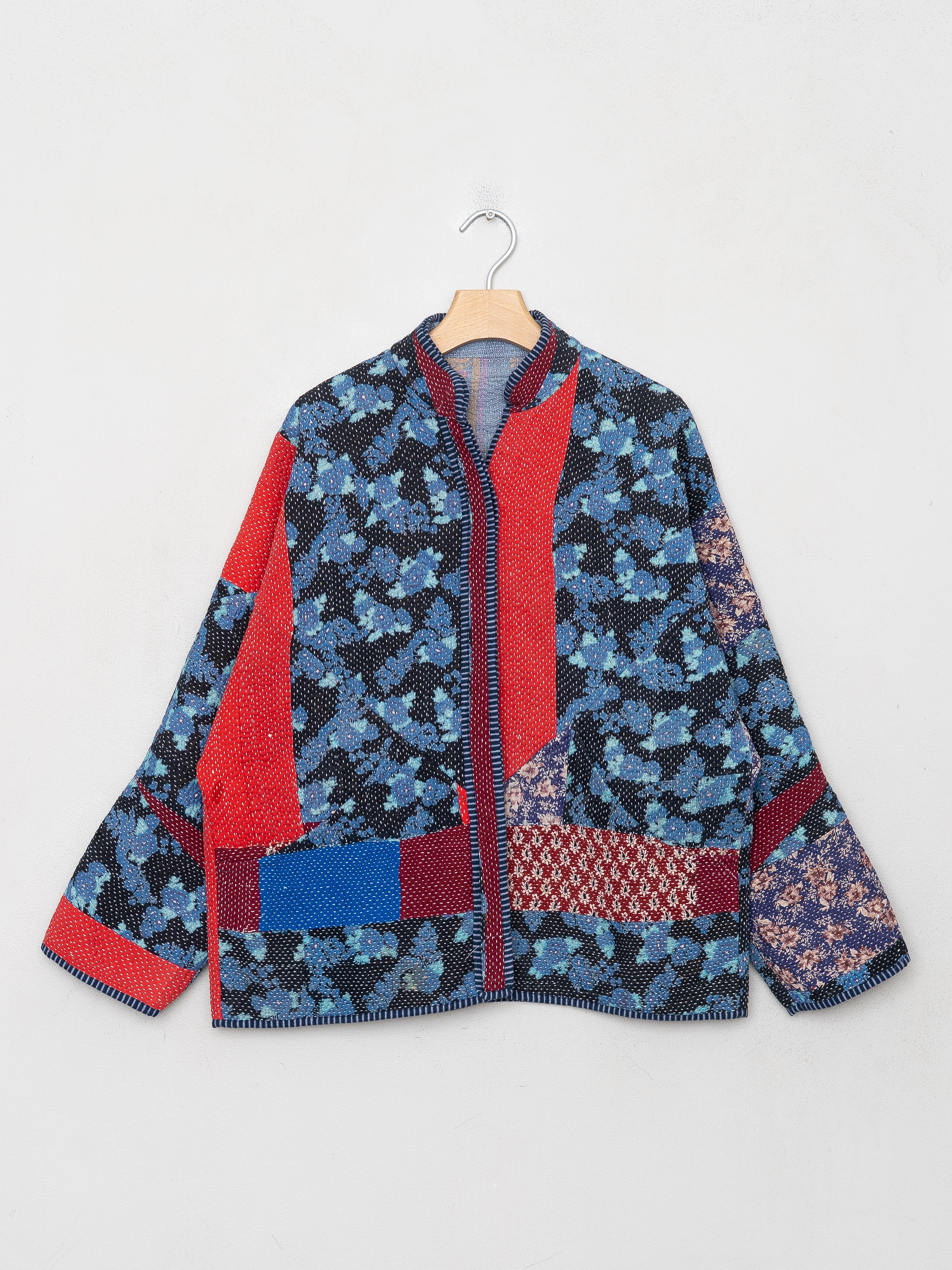 The Ladhiya Quilted Patchwork Kantha Jacket
