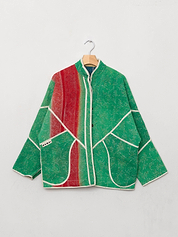 The Ladhiya Quilted Patchwork Kantha Jacket