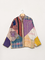 The Ladhiya Quilted Patchwork Kantha Jacket