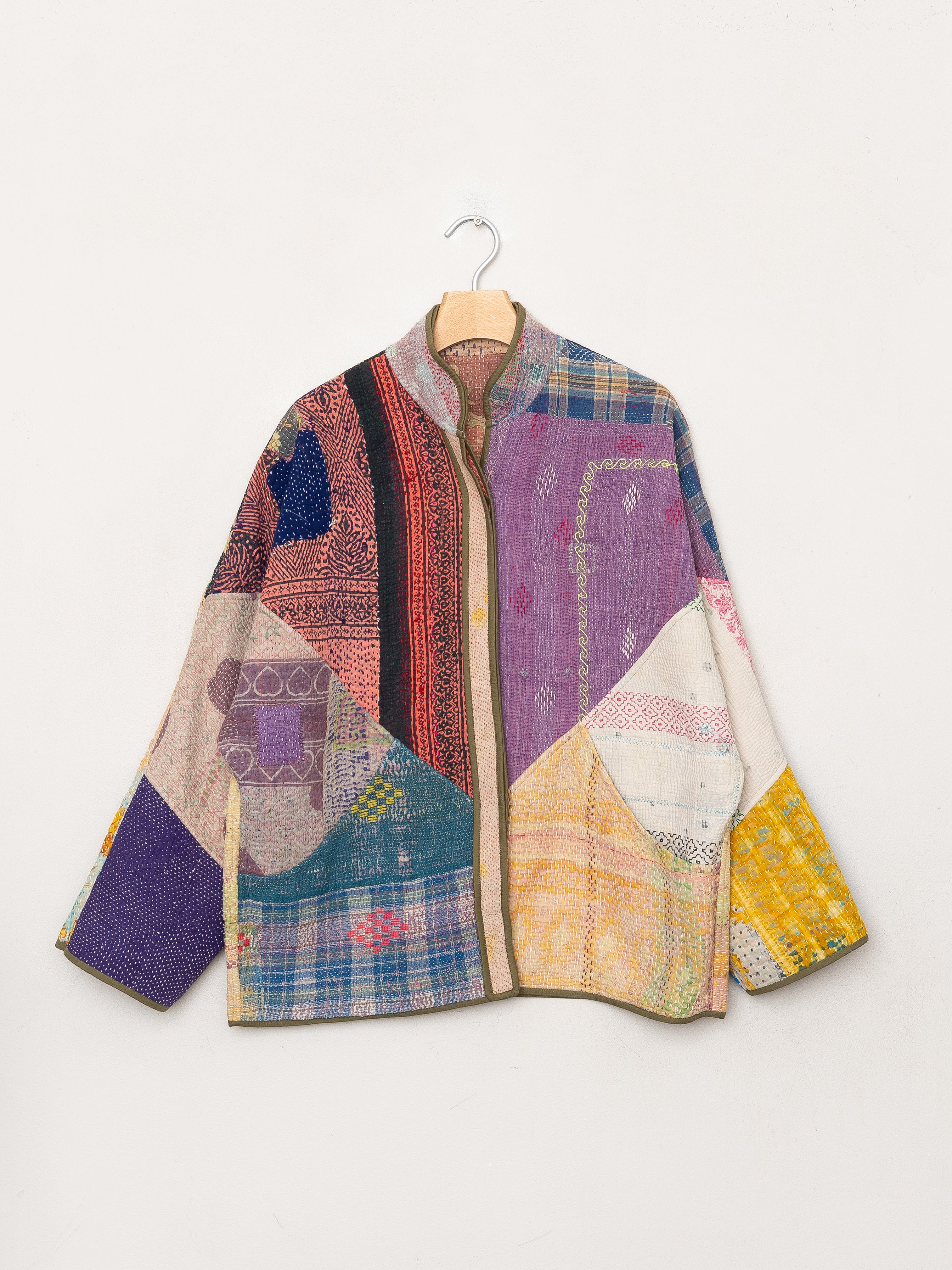 The Ladhiya Quilted Patchwork Kantha Jacket