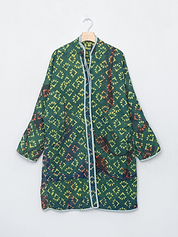 The Sai Quilted Indigo Kantha Coat