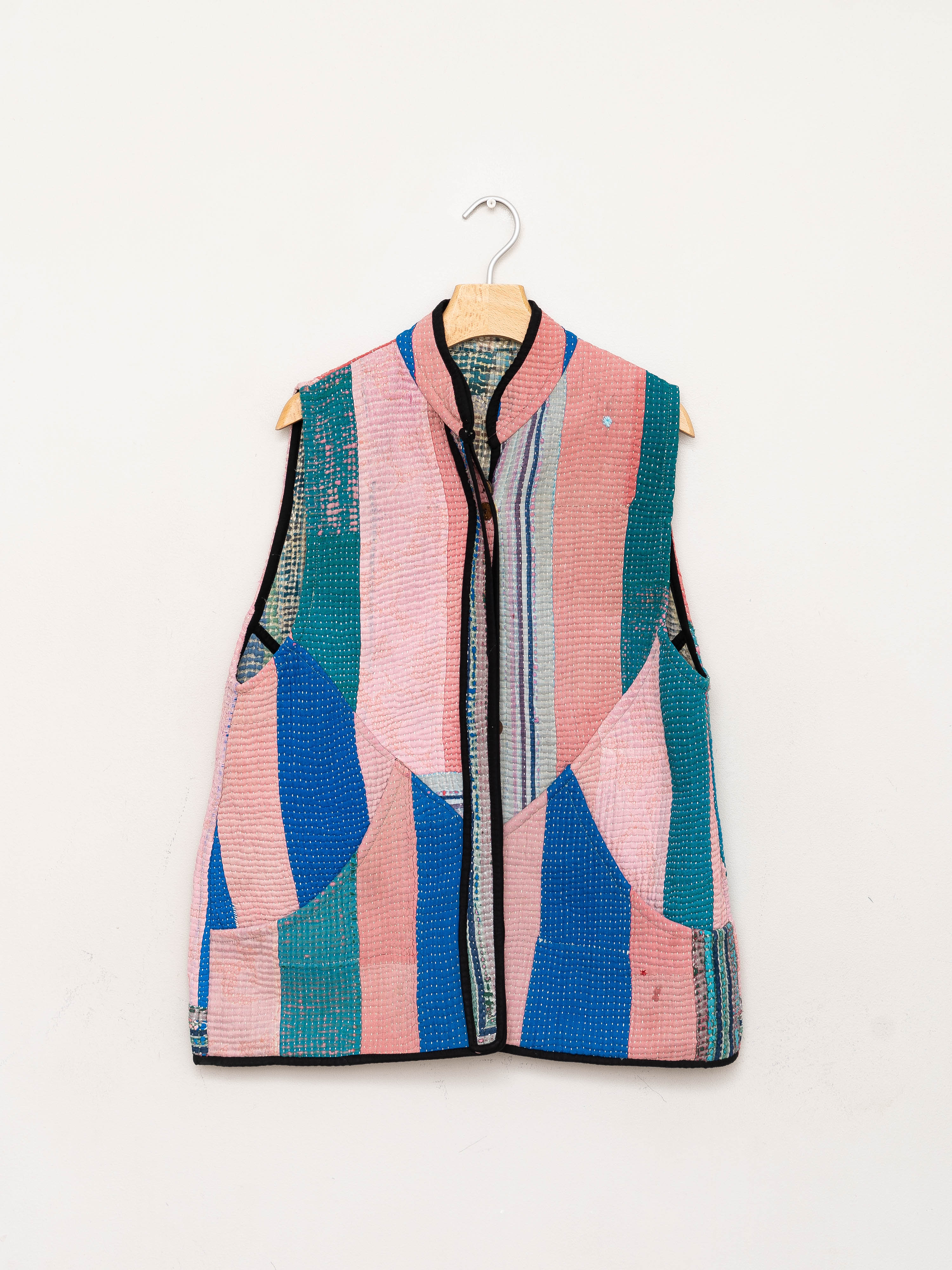 The Ladhiya Quilted Patchwork Kantha Vest