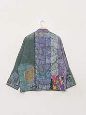 The Ladhiya Quilted Patchwork Kantha Jacket