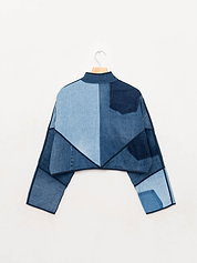 The Kaira Cropped Denim Jacket - Medium