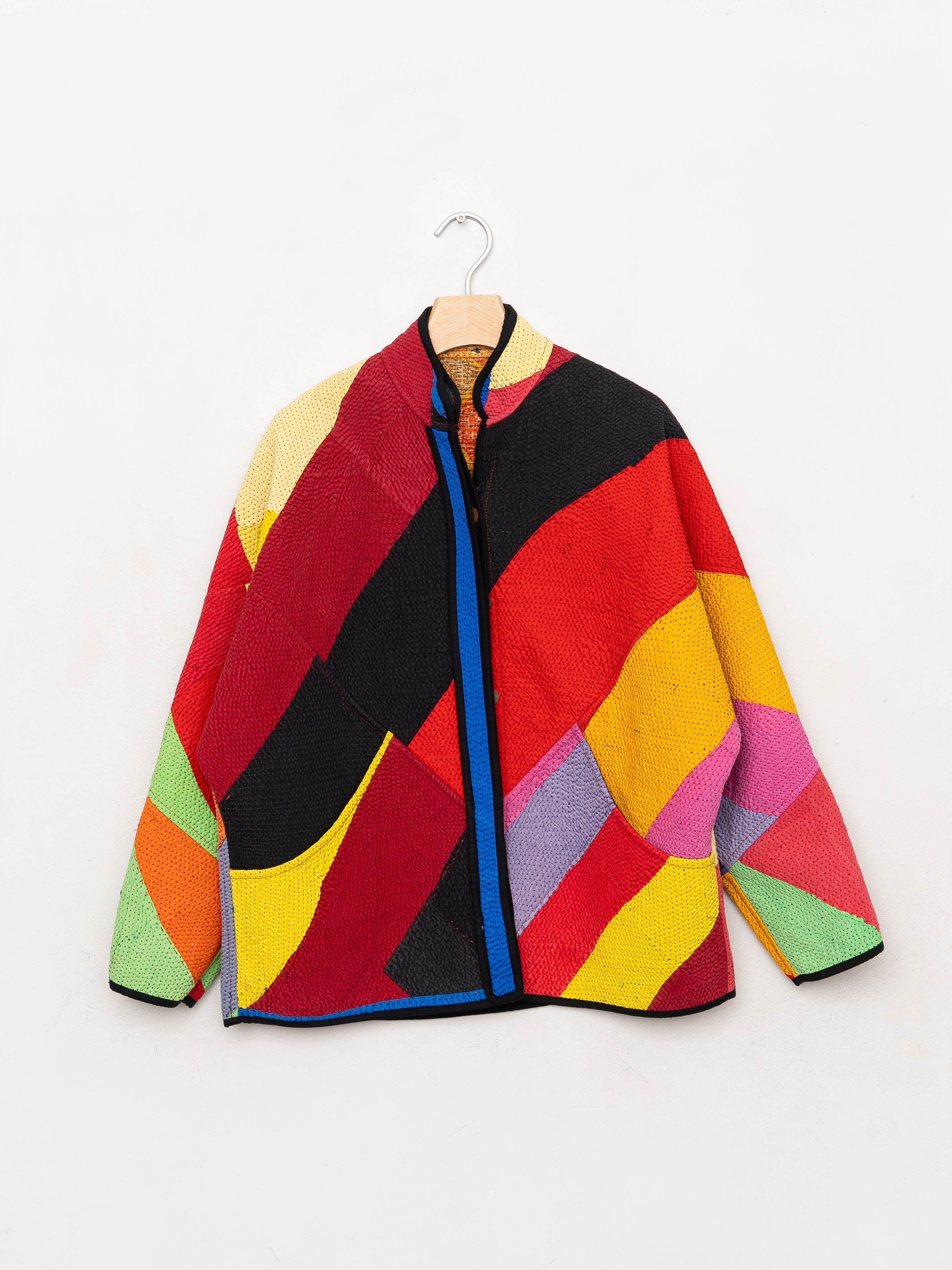 The Ladhiya Quilted Patchwork Kantha Jacket