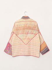 The Ladhiya Quilted Patchwork Kantha Jacket