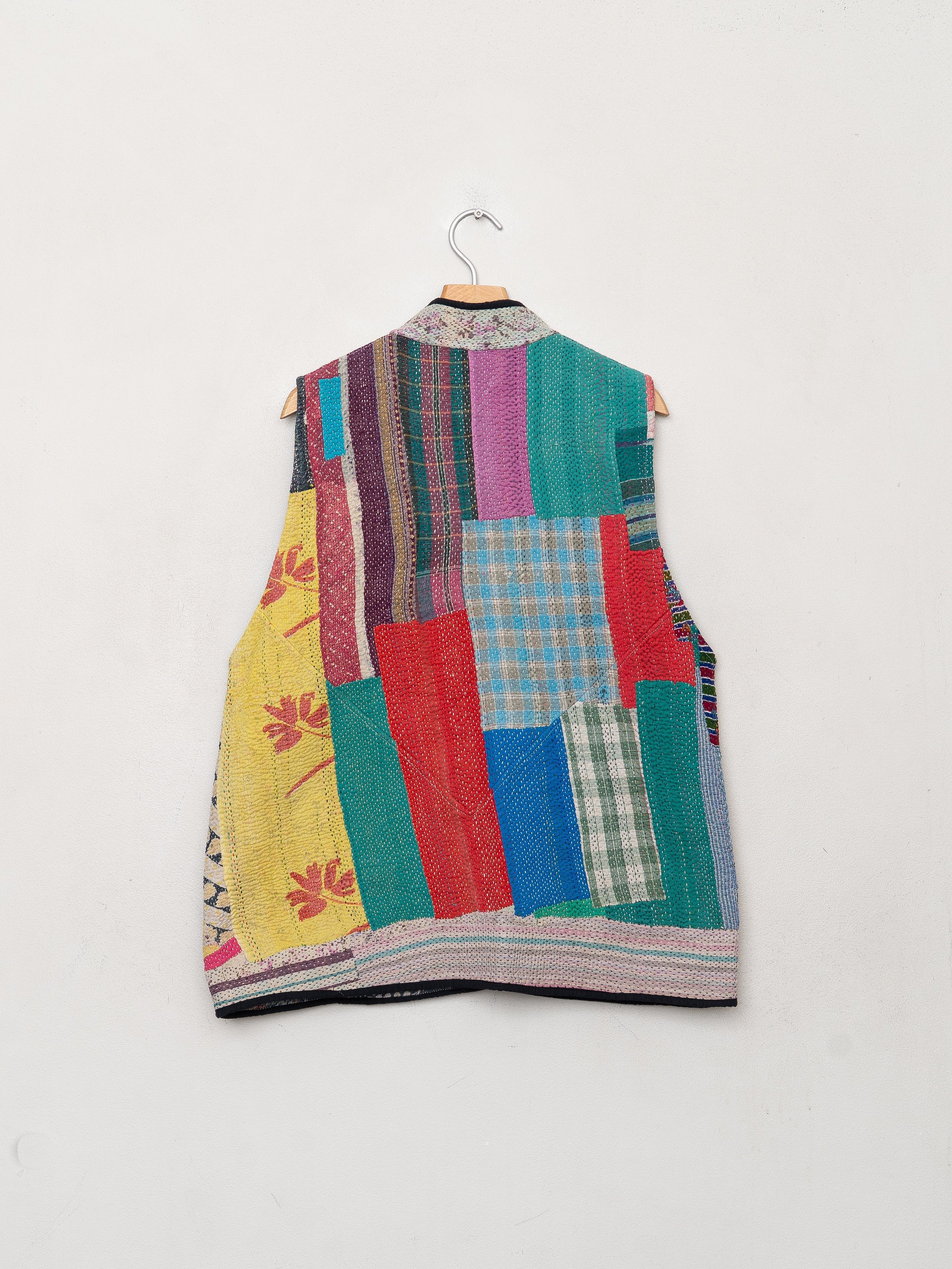 The Ladhiya Quilted Patchwork Kantha Vest