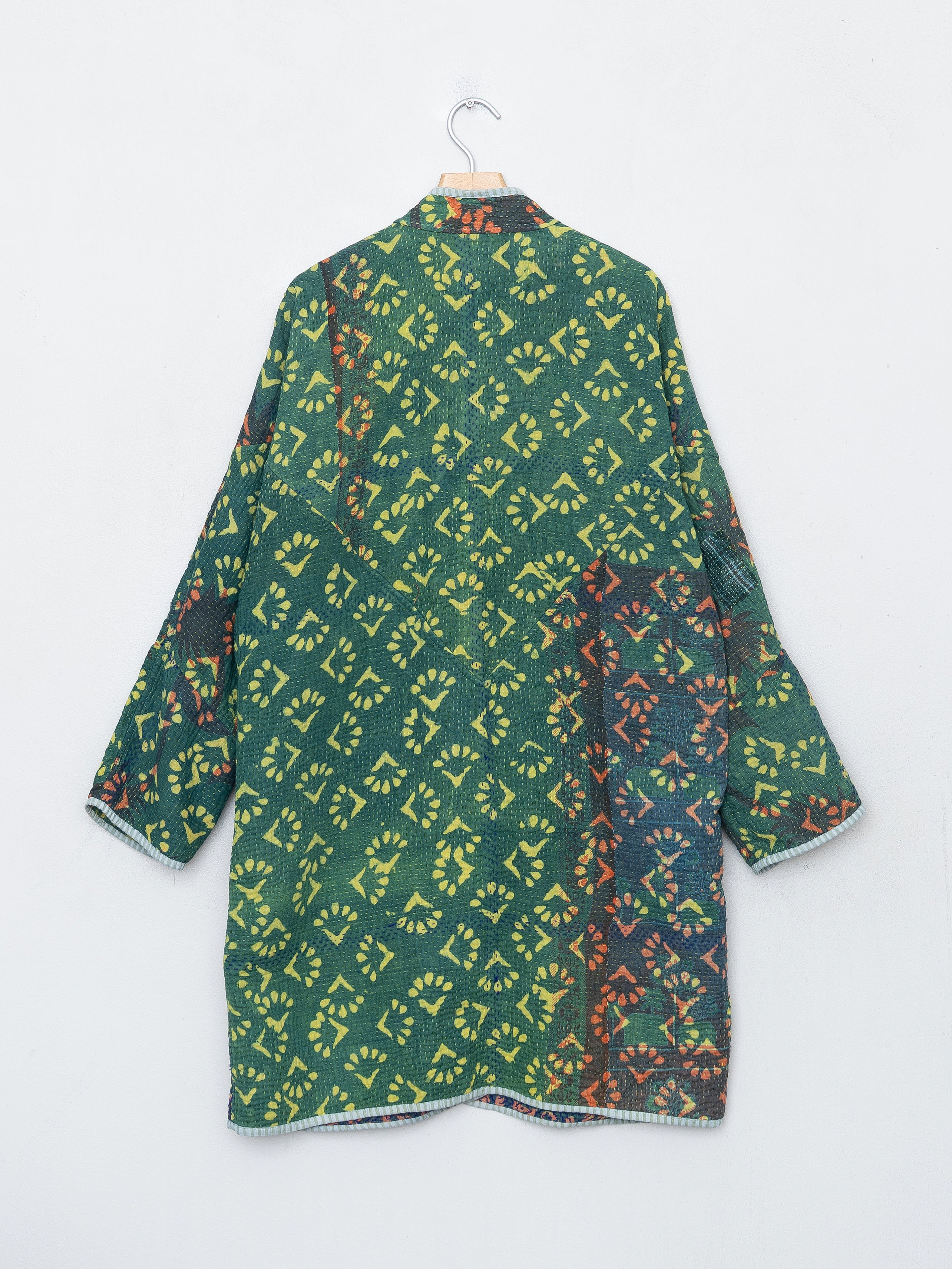 The Sai Quilted Indigo Kantha Coat