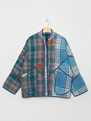 The Ladhiya Quilted Patchwork Kantha Jacket