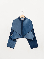 The Kaira Cropped Denim Jacket - Medium