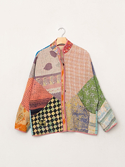 The Ladhiya Quilted Patchwork Kantha Jacket
