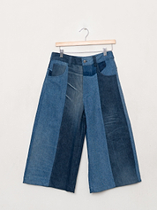 The Bindu Denim Bermuda Culotte Pant - Small