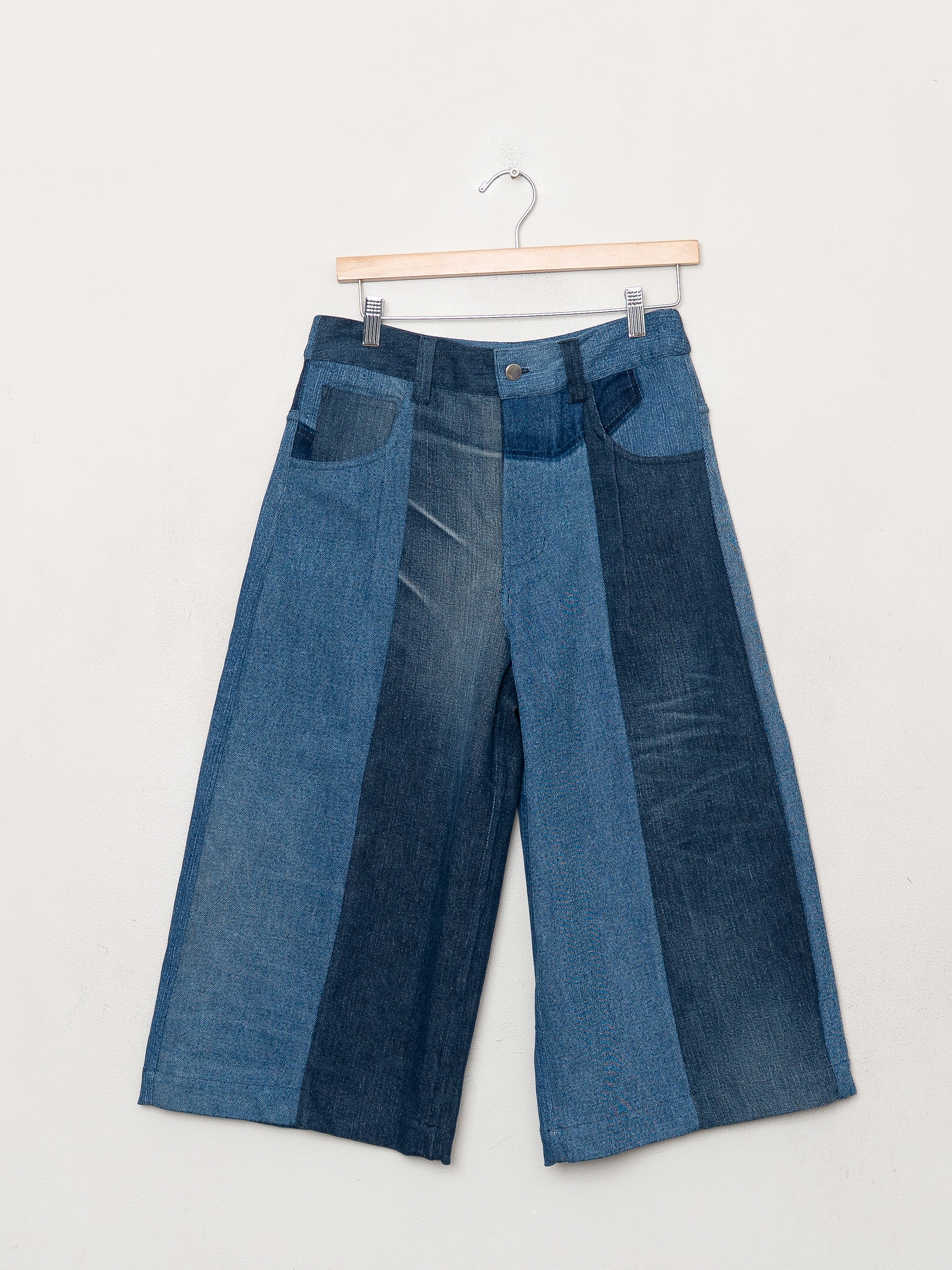 The Bindu Denim Bermuda Culotte Pant - Small