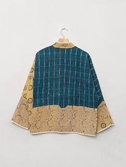 The Ladhiya Quilted Patchwork Kantha Jacket