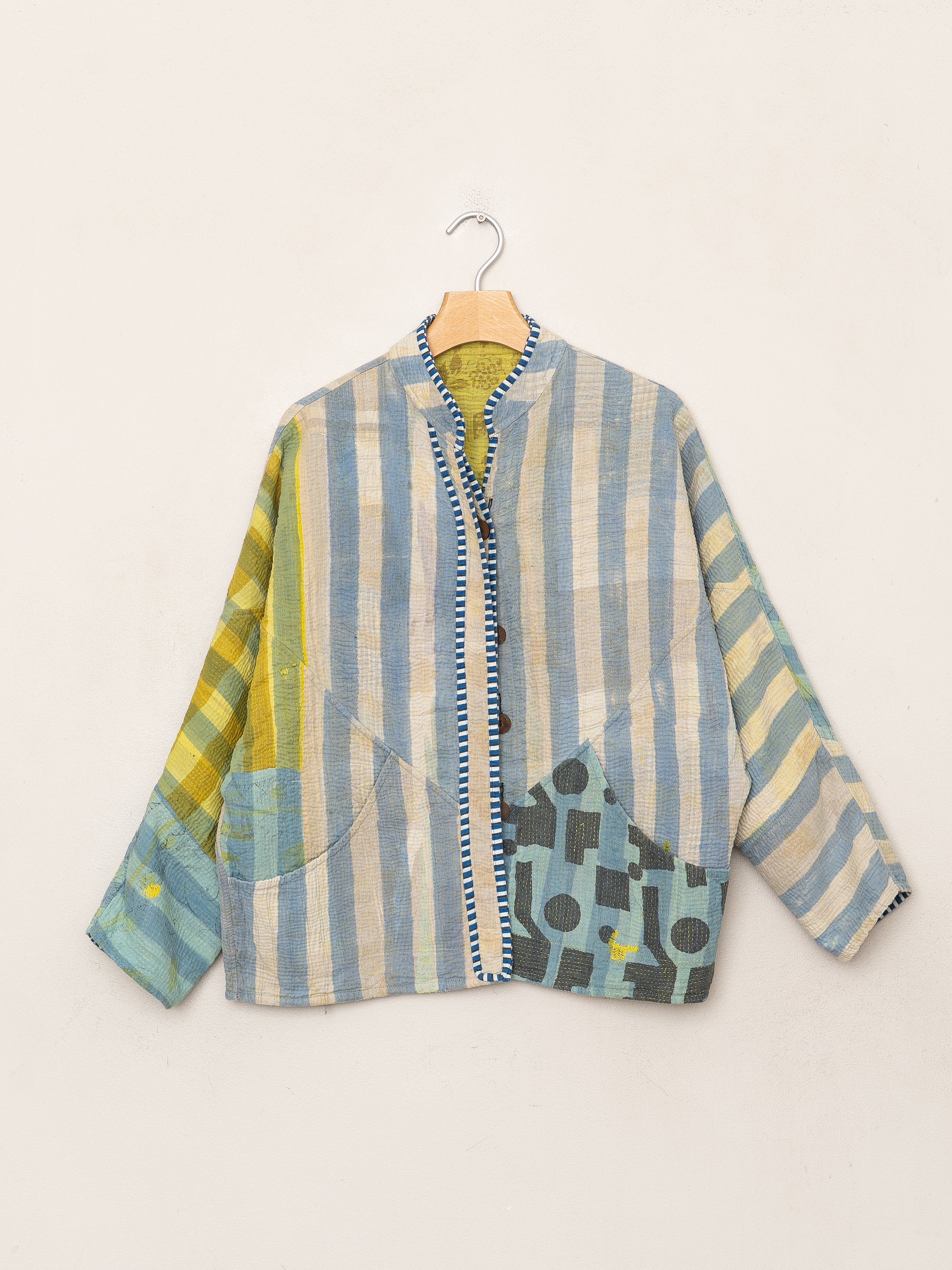 The Ladhiya Petite Quilted Patchwork Kantha Jacket