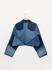 The Kaira Cropped Denim Jacket - Medium
