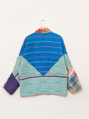 The Ladhiya Quilted Patchwork Kantha Jacket