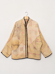 The Ladhiya Quilted Patchwork Kantha Jacket