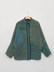 The Ishani Quilted Patchwork Kantha Jacket