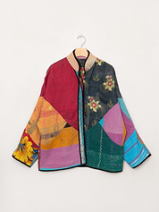 The Ladhiya Quilted Patchwork Kantha Jacket