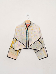 The Kaira Cropped Quilted Patchwork Kantha Jacket Wholesale