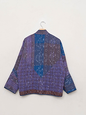 The Ladhiya Quilted Indigo Kantha Jacket