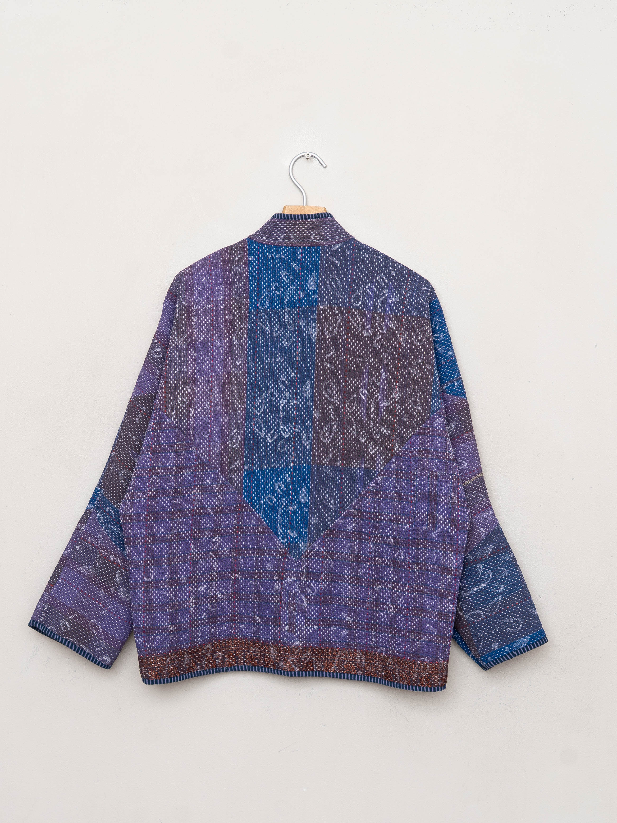 The Ladhiya Quilted Indigo Kantha Jacket