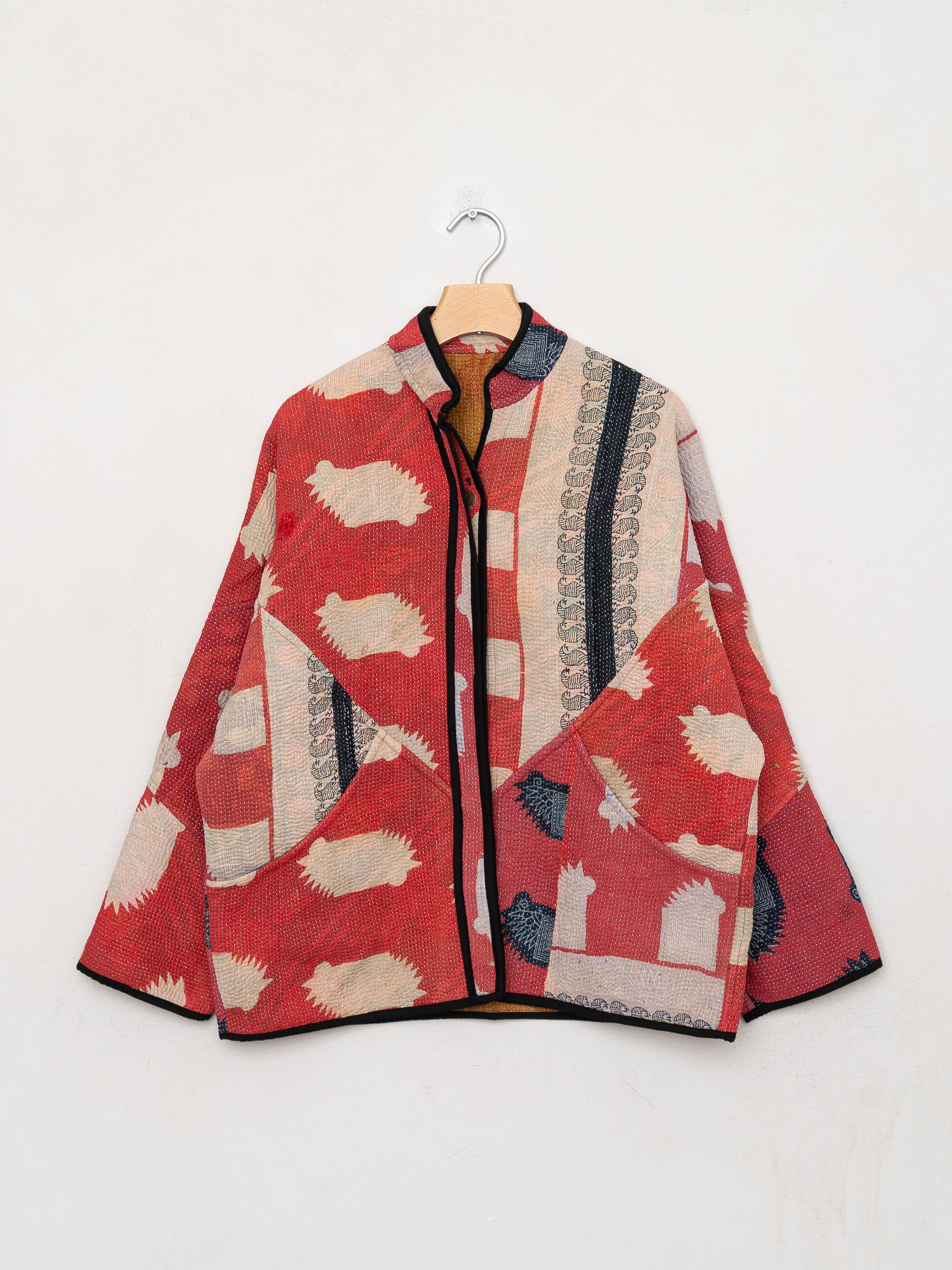 The Ladhiya Quilted Patchwork Kantha Jacket