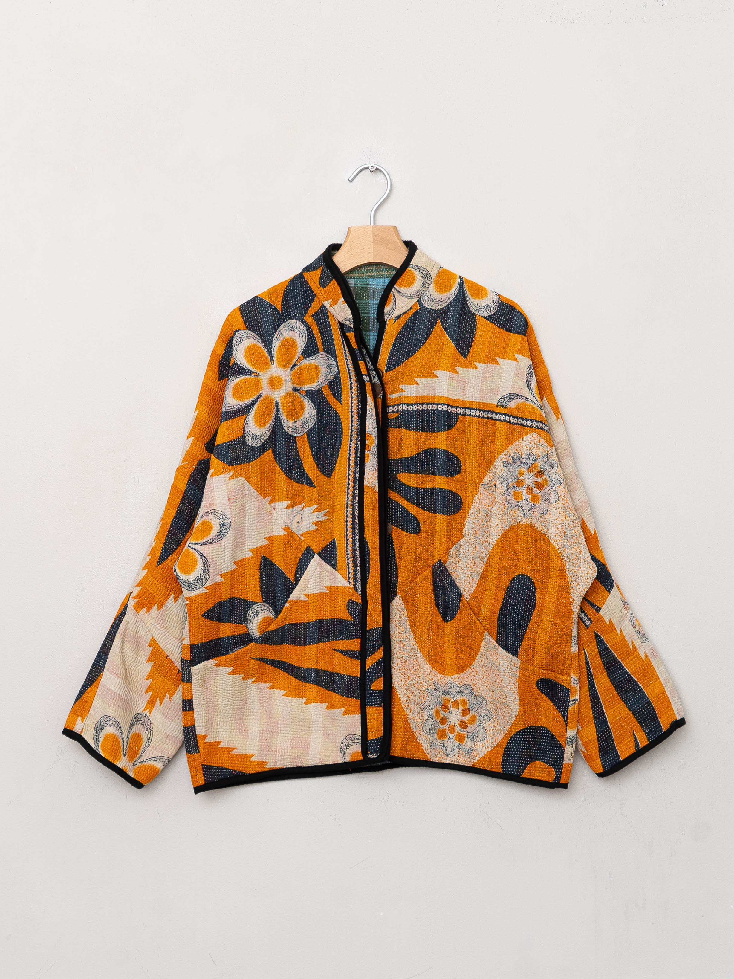 The Ladhiya Quilted Patchwork Kantha Jacket