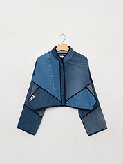 The Kaira Cropped Denim Jacket - Medium