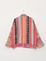 The Ladhiya Quilted Patchwork Kantha Jacket