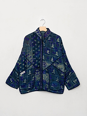 The Ladhiya Quilted Suzani Kantha Jacket
