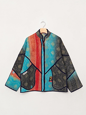 The Ladhiya Quilted Patchwork Kantha Jacket
