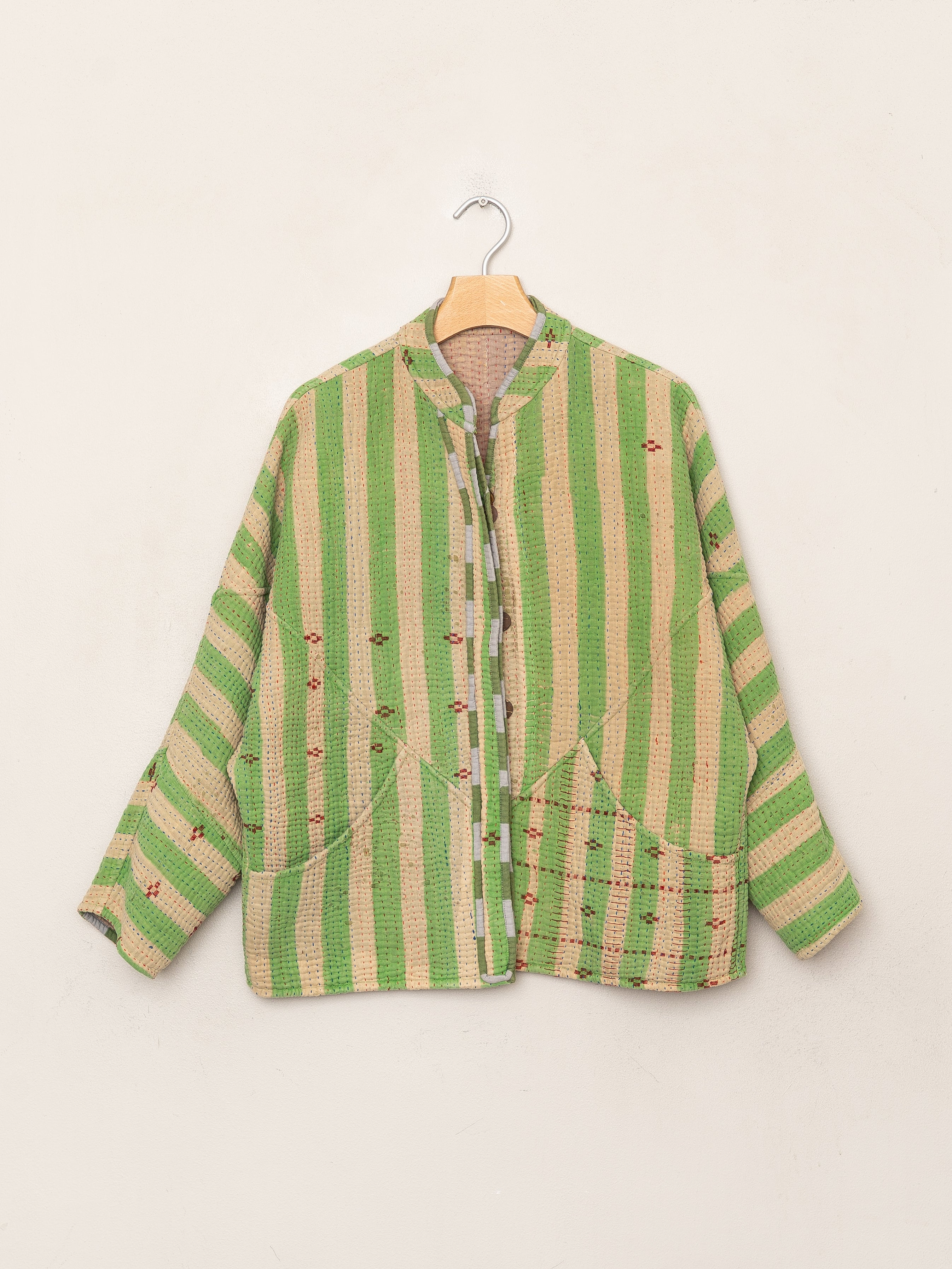 The Ladhiya Petite Quilted Patchwork Kantha Jacket
