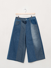 The Bindu Denim Bermuda Culotte Pant - Small