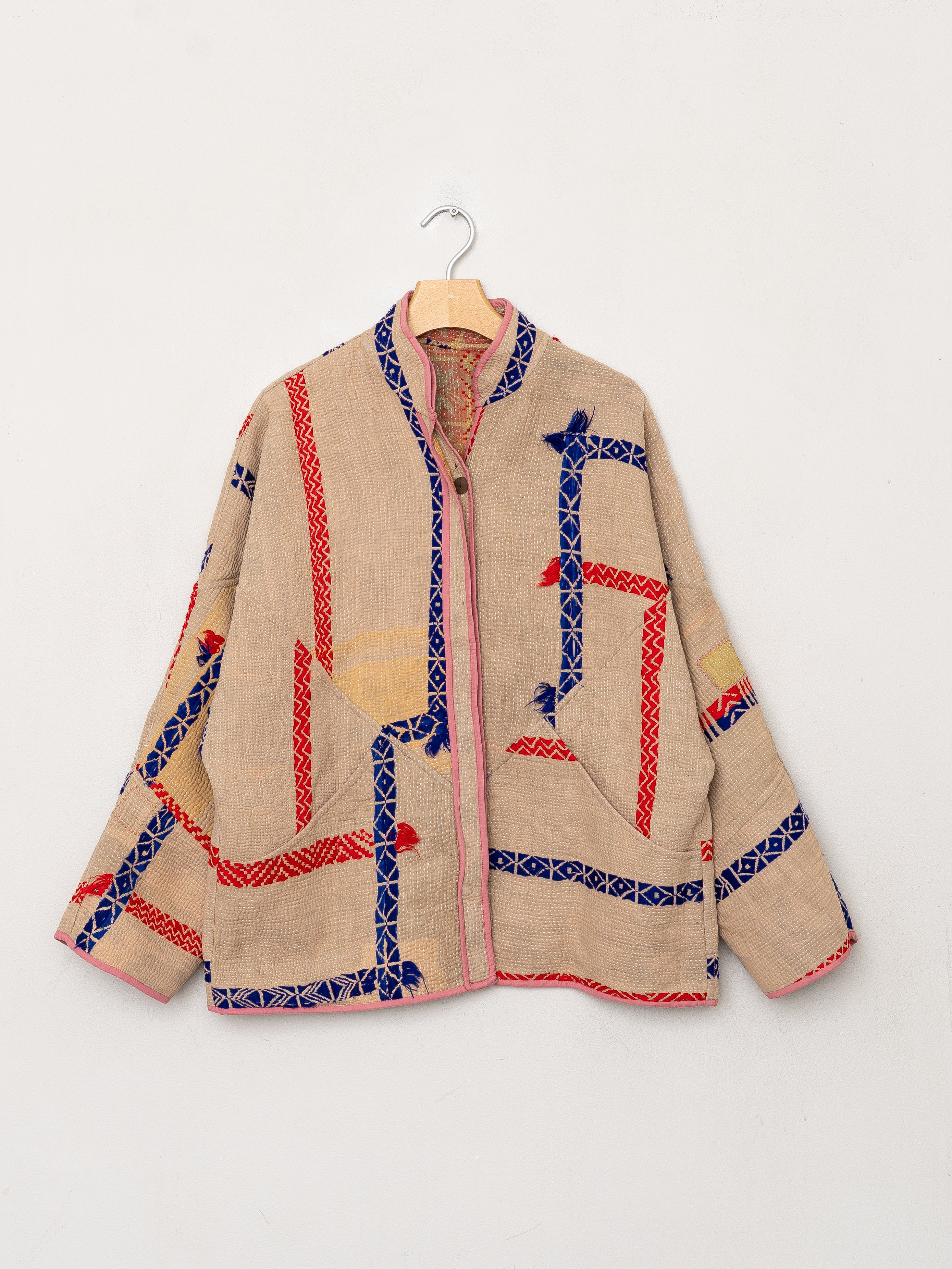 The Ladhiya Quilted Patchwork Kantha Jacket