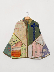 The Ladhiya Quilted Patchwork Kantha Jacket