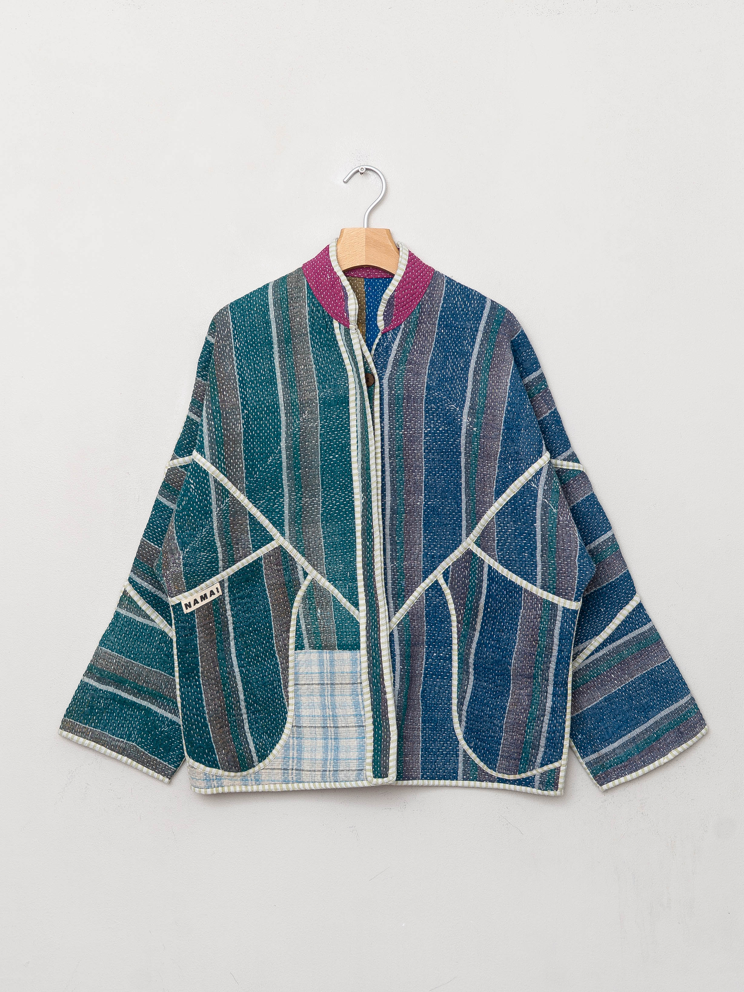 The Ladhiya Quilted Patchwork Kantha Jacket