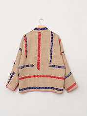 The Ladhiya Quilted Patchwork Kantha Jacket