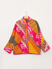 The Ladhiya Quilted Patchwork Kantha Jacket