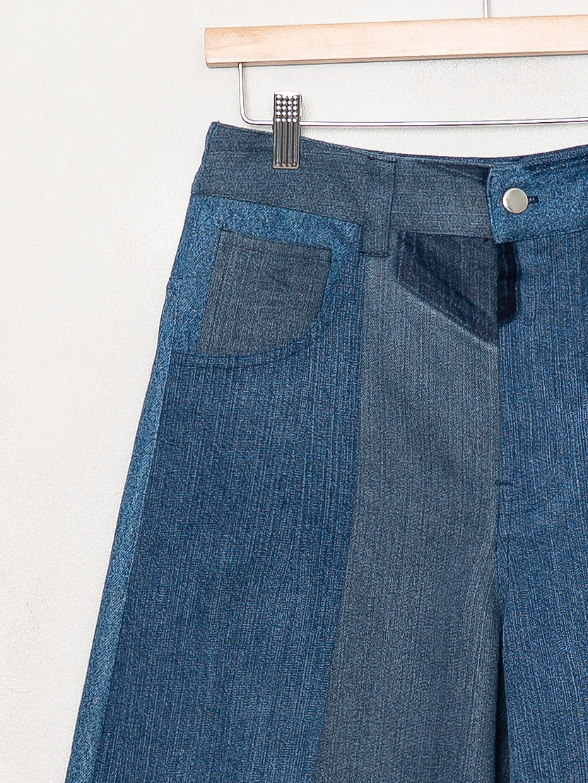 The Bindu Denim Bermuda Culotte Pant - Small